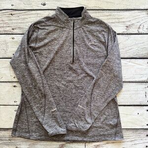 Nike Dri-FIT Running Element 1/2 Zip Pullover XXL Gray Thumbhole Athletic Top
